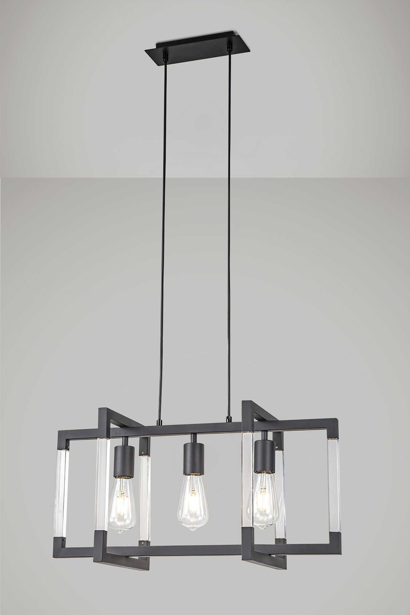 Canto Graphite Ceiling Lights Diyas Linear Fittings